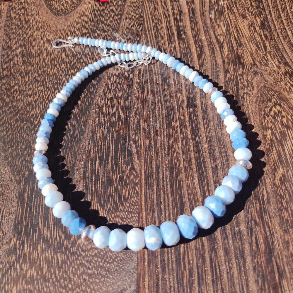 Jay King DTR Mine Finds Dream Blue Opal and 925 Sterling Silver Necklace - Picture 2 of 5